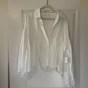 Altar’d State Kylie Babydoll Button Up Top